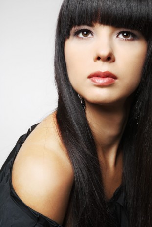 Girl with long black hair